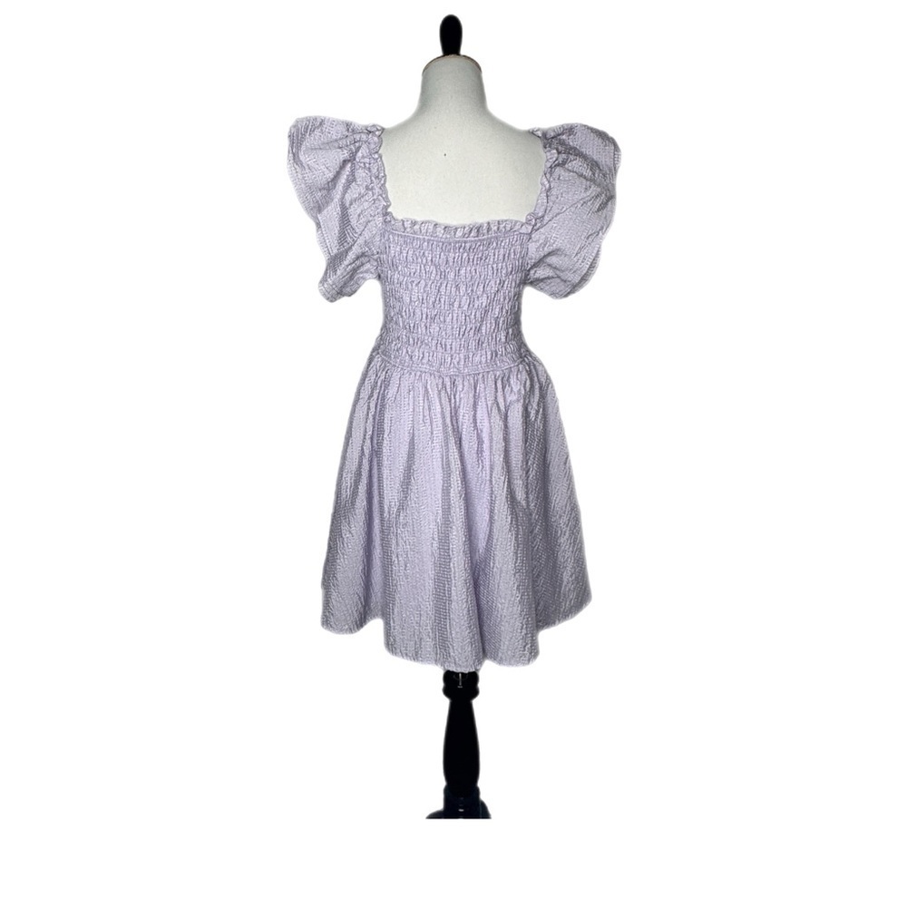 TCEC Purple Smocked Ruffled Mini Dress - Picture 4 of 5